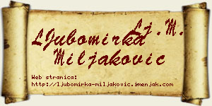 LJubomirka Miljaković vizit kartica